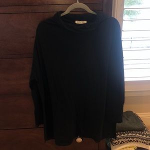FREE PEOPLE black cowl neck tunic